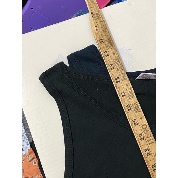 Vintage Australian Gold / Dolphins Black Tank Top Tanning Products Beach 90s - Picture 4 of 11